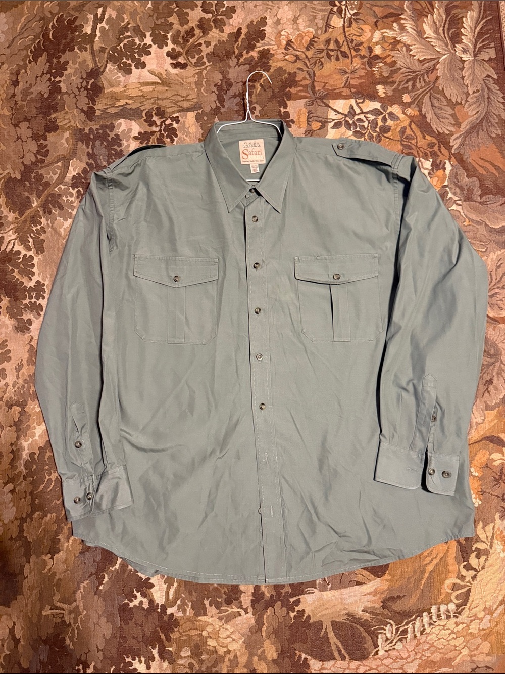 Men's Long-Sleeve Button-Up Shirt in Sage Green western Cabela’s